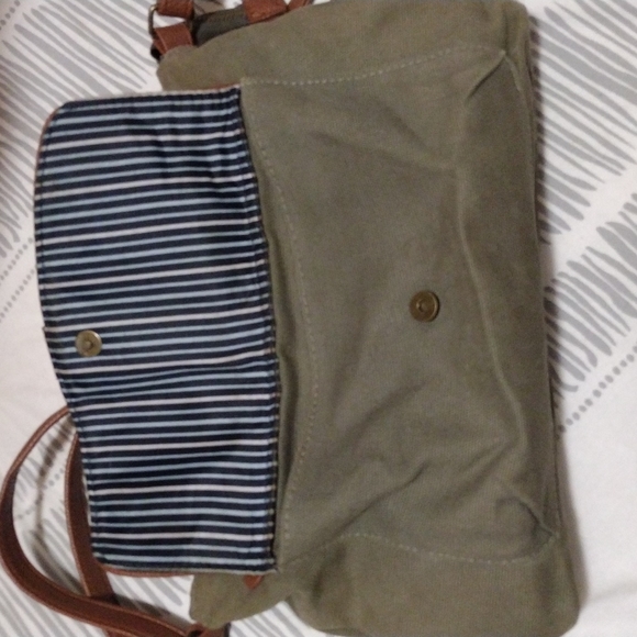 Dark green, brown leather purse - Picture 3 of 7